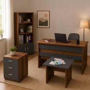 Rebekah - set da Ufficio, Marrone Noce, Modulabile