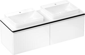 Hansgrohe Xelu Q Meuble sous-lavabo, 1560x550, 2 tiroirs, pour console avec vasque à poser, poli, 54070670, 54070670