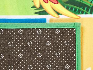 Tappeto tappetino Verde Campana Stampa 80 x 150 cm passatoia a pelo corto per bambini Beliani