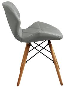 NAOMIE - sedia moderna in ecopelle e legno