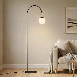 Lampada ad arco Nova Domiluce, Nero, Soggiorno / Sala da pranzo, Metallo, Moderno, Lampada da terra