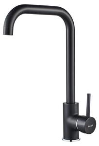 Rubinetto da cucina - Miscelatore monocomando - Ottone - Nero - Rotazione a 360 gradi