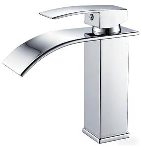 Rubinetto per lavabo - Cascata - Monocomando - Cromo - Altezza 115 mm