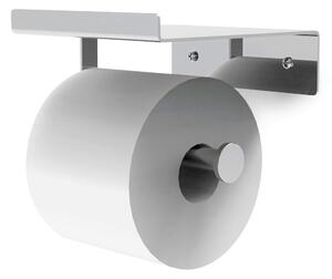 Portarotolo di carta igienica con Mensola in acciaio inox 304 linea LA PIANA dimensioni 14,5x14,3xh10,3 cm finitura Lucida made in italy