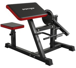 SPORTNOW Panca Romana 2 in 1 per Curl e Tricipiti con Sedile a 5 Livelli e 25 Regolazioni, Nero