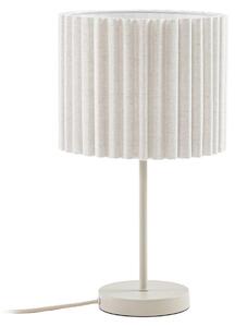 Lampada da tavolo Lindby Libbie, altezza 45 cm, lino, color crema, E27