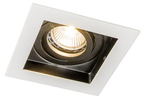 Faretto da incasso Smart bianco con WiFi GU10 regolabile - Carree