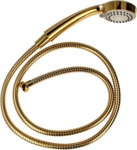 Tecuro Antikalk - Doccetta ew-080 oro - con 3 funzioni e tubo flessibile in metallo da 150 cm - placcata in oro