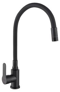 Rubinetto per lavello da cucina Ksanti Inox con 2 beccucci mobili Nero