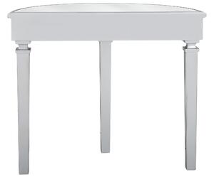 Consolle Argento Vetro Specchiato 90 x 35 cm Half Moon Piano Tavolo Moderno Glam Design Francese Beliani