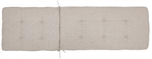 Cuscino Lettino da Giardino Beige Sabbia 192 x 56 cm con Cinghie Trapuntate Design Moderno Beliani