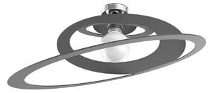 Plafoniera Industrial-Minimal Bungee Metallo Antracite 1 Luce E27 D70Cm