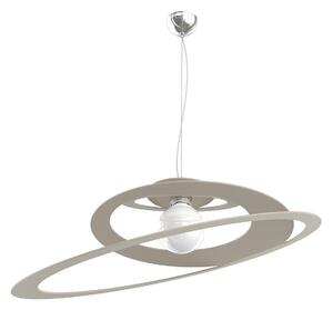 Sospensione Industrial-Minimal Bungee Metallo Sabbia 1 Luce E27 D70Cm