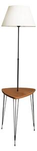Lampada da terra bianca/di colore naturale con paralume in tessuto (altezza totale 147 cm) – Opviq lights