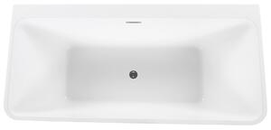Vasca da bagno nera sanitaria ovale in acrilico singolo 170 x 80 cm dal design minimalista Beliani