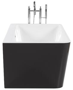 Vasca da bagno nera sanitaria ovale in acrilico singolo 170 x 80 cm dal design minimalista Beliani