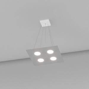Lampadario Moderno Area Metallo Grigio 4 Luci Gx53