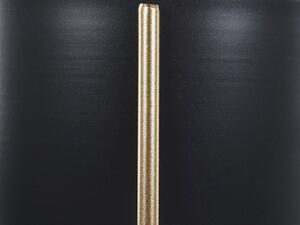 Vaso per Fiori Moderno con Piedistallo 16 x 16 x 31 cm in Metallo di colore Nero interno esterno Beliani