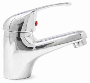 Miscelatore per lavabo, rubinetto da bagno - Monocomando - Cromato - Aeratore anticalcare e kit di montaggio