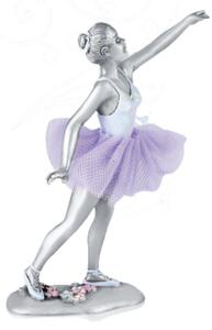 Ballerina con tutù viola (7x4x11,5 cm.)
