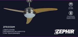 Ventilatore da soffitto Rialto, ciliegio/faggio, con telecomando ZEPHIR