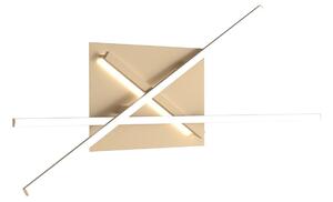 Applique Moderna Dna Alluminio Oro Led 50W