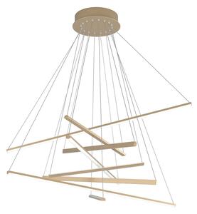 Sospensione Moderna Dna Alluminio Oro Led 80W