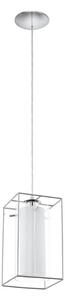 Lampadario Industrial Loncino 1 Luce Acciaio Cromo