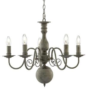 Greythorne 5lt pendant - metallo grigio testurizzato