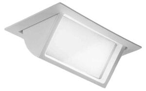 Incasso led lybra in alluminio e policarbonato bianco cob 38w 4400l