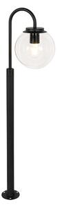 Lanterna moderna nera con vetro trasparente 100 cm IP44 - Sfera