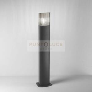 Paletto dark alluminio antracite 1xe27 diffusore pc fume 750x154x13