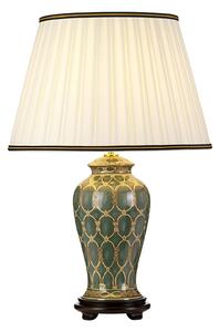 Lampada Da Scrivania Contemporanea Sashi Porcellana Verde Oro 1 Luce E27