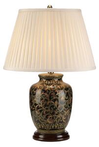 Lampada Da Scrivania Contemporanea Morris Porcellana Oro Nero Small 1 Luce E27