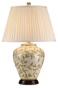 Lampada Da Scrivania Contemporanea Leaves Brown Gold Porcellana Oro 1 Luce E27