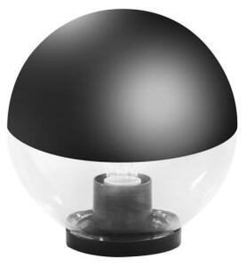 Sfera polly pmma trasperente con emisfero superiore nero 1xe27 ip44