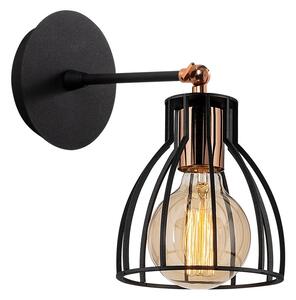 Lampada da parete in nero e bronzo ø 15 cm Kemah - Opviq lights