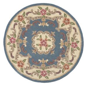 Tappeto rotondo in lana blu ø 120 cm Aubusson - Flair Rugs