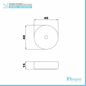 Mensola Bagno 90 cm pino bianco con Ciotola in ceramica bianco lucido