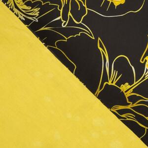 Lenzuola in cotone con motivo floreale giallo 3 parti: 1pz 200x220 + 2pz 70 cmx80