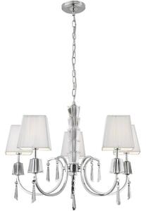 Searchlight 6885-5CC - Lampadario a sospensione con catena PORTICO 5xG9/33W/230V cromo