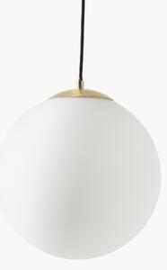 Lampada sferica a sospensione in vetro opalino Beth