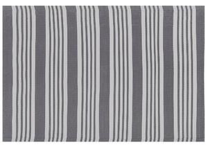 Tappeto per esterno grigio opaco sintetico 120 x 180 cm motivo a righe moderno Beliani