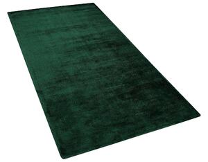 Tappeto tappetino Verde Viscosa 80 x 150 cm trapuntato pelo corto Moderno Beliani
