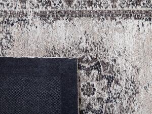 Tappeto passatoia Beige Grigio 60 x 180 cm Orientale Distressed Soggiorno Camera da Letto Beliani