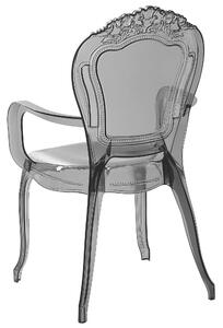 Set di 2 sedie da pranzo in acrilico Nero trasparente con schienale solido impilabili dal design moderno vintage Beliani
