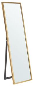 Specchio da terra con cornice dorato 40 x 140 cm in stile moderno Beliani