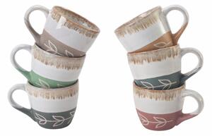 Set 6 tazzine da caffè 90 ml in ceramica con decorazione Tuscany