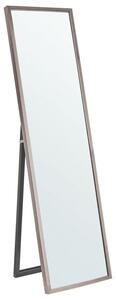 Specchio da pavimento con cornice argento 40 x 140 cm in stile moderno Beliani