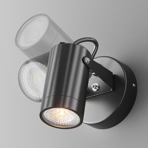 Lampada Da Parete Moderna Da Esterno Alluminio Nero 1 Luce Gu10 50W Ip65